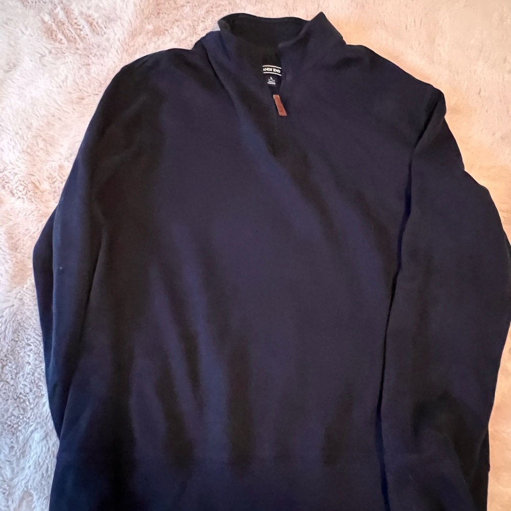 Lands’ End quarter zip large sweater